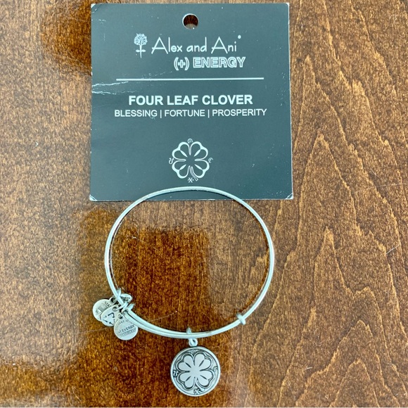 Alex and Ani silver Four Leaf Clover bracelet - Picture 2 of 3